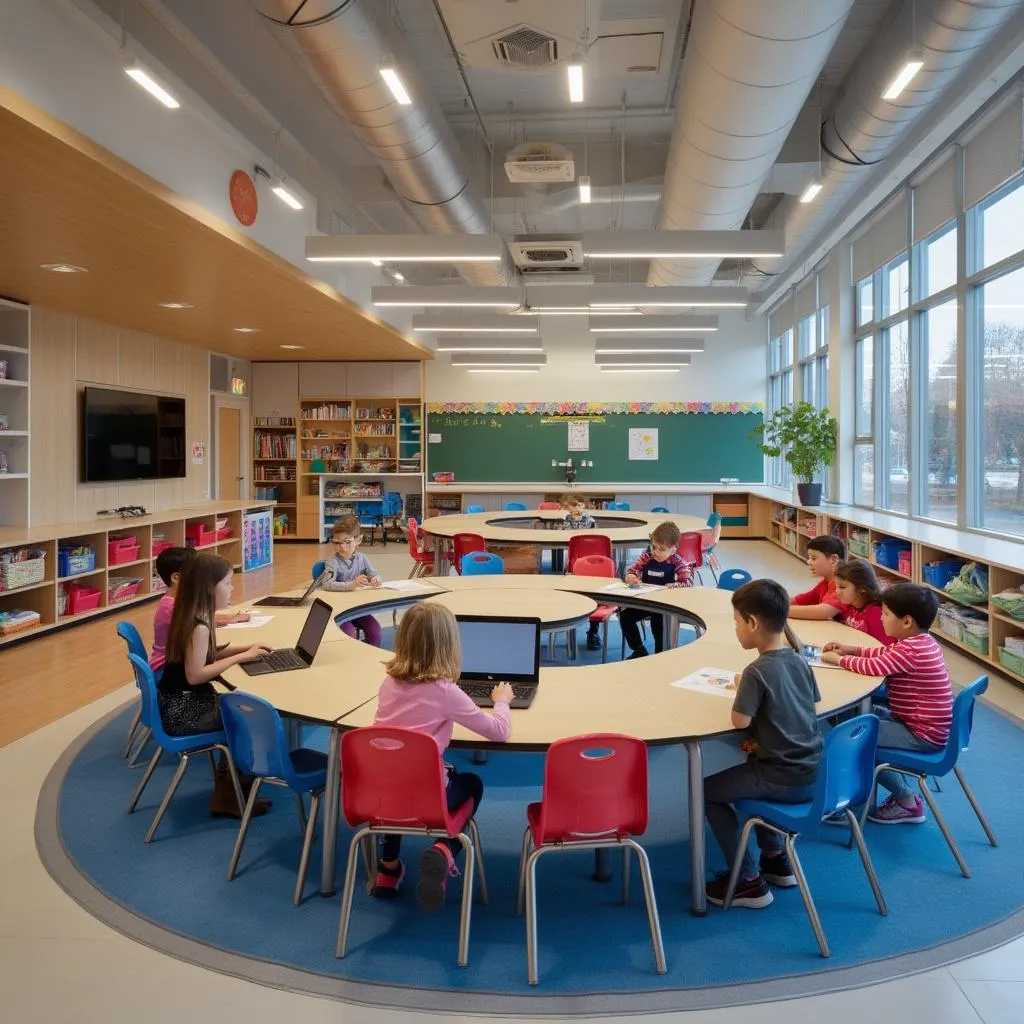 Sala de aula moderna da ELC